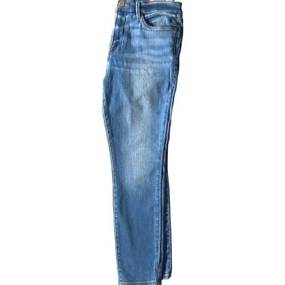 Frame Le High Skinny Piping Leather Trim High Rise Jeans - Size 31 - Picture 7 of 14